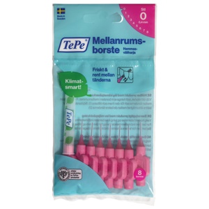 TePe Mellomromsbørste 0,4mm rosa 8 stk produktbilde