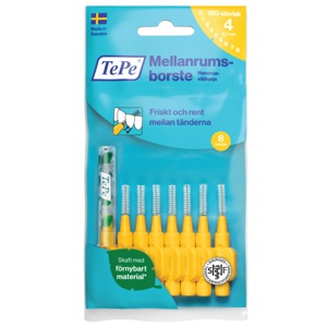 TePe mellomromsbørste 0,7mm gul 8 stk produktbilde