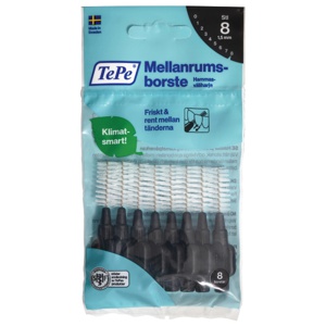 TePe Mellomromsbørste 1,5mm sort 8 stk produktbilde