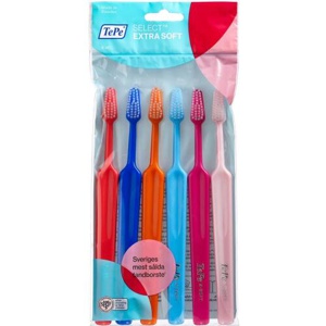 Tepe Select ekstra soft tandbørste (ass. farver) 6 stk. produktbillede