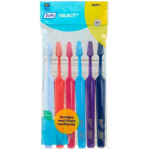 TePe Select soft tandbørste (ass. farver) 6 stk. produktbillede