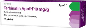 Terbinafin Apofri 10 mg/g Terbinafin, Kräm, 1 x 15 gram produkt bild