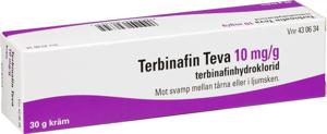Terbinafin Teva, kräm 10 mg/g 30 g