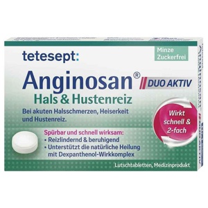 Tetesept Anginosan Hals & Hustenreiz Lutschtabletten, 20 St Lutschtabletten Produktbild