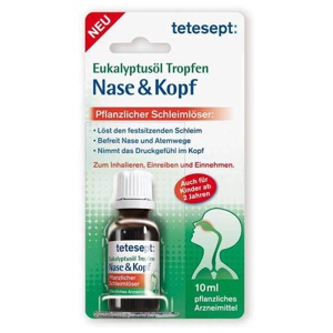 Tetesept Eukalyptusöl Tropfen Nase & Kopf, 10 ml Tropfen Produktbild