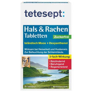 TETESEPT Hals & Rachen Tabletten zuckerfrei Produktbild