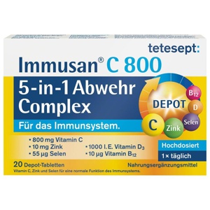 Tetesept Immusan C 800 5in1 Abwehr Complex Tabletten, 20 St Tabletten Produktbild