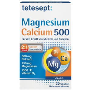 TETESEPT Magnesium+Calcium 500 Tabletten Produktbild
