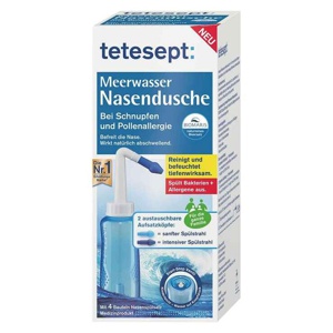 Tetesept Meerwasser Nasendusche, 1 St Kombipackung Produktbild