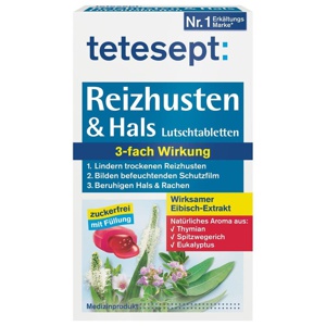 TETESEPT Reizhusten & Hals Lutschtabletten Produktbild