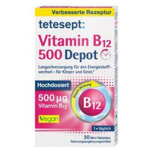Tetesept Vitamin B12 500 Depot-Filmtabletten Produktbild