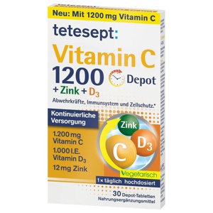 TETESEPT Vitamin C 1.200+Zink+D3 Depot Tabletten Produktbild