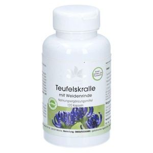HERBADIREKT Teufelskralle mit Weidenrinde 120 St Kapseln Produktbild