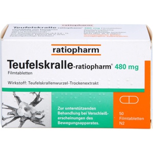 TEUFELSKRALLE-RATIOPHARM Filmtabletten Produktbild