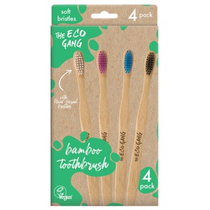 The Eco Gang Adult Bamboo Toothbrush Mix Soft 4 st produkt bild