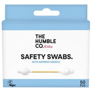 The Humble Co. Kids Natural Cotton Swabs Bamboo White Barntops 50 st produkt bild