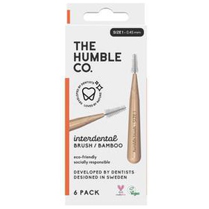 The Humble Co. mellemrumsbørste str. 1, orange - 6 stk. produktbillede