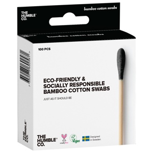 The Humble Co. Natural Cotton Swabs Black 100stk produktbilde