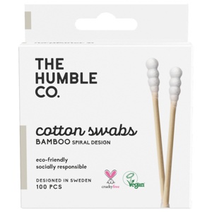 The Humble Co. Natural Spiral Cotton Swabs White 100stk produktbilde