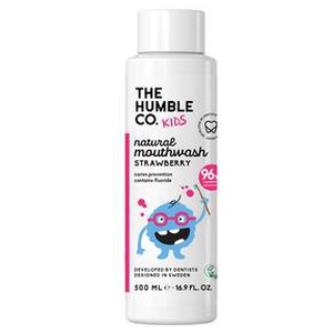 The Humble Co. naturlig mundskyl, kids strawberry - 500 ml produktbillede