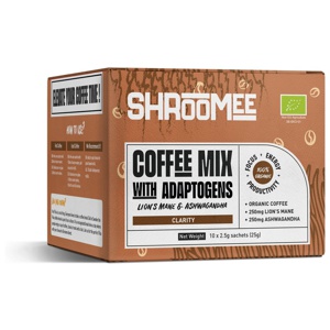The Organic Labs Shroomee Svampkaffe Clarity med Lion’s Mane & Ashwagandha 10 st portionspåsar produkt bild