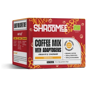 The Organic Labs Shroomee Svampkaffe Endurance med Cordyceps & Schisandra 10 st portionspåsar produkt bild
