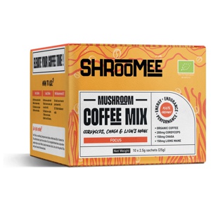 The Organic Labs Shroomee Svampkaffe Focus med Cordyceps, Chaga & Lion’s Mane 10 x 2,5 g produkt bild