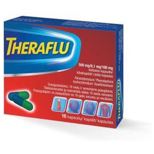 Theraflu kõvakaps 500mg+100mg+6.1mg n16 toote pilt