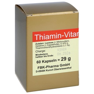 Thiamin Kapseln Vitamin B1, 60 St Kapseln Produktbild
