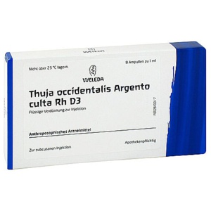 Thuja Occidentalis Argento culta D 3 Ampullen, 8X1 ml Ampullen Produktbild