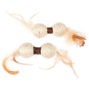 TIAKI Katzenspielzeug Sisal-Hantel Set Produktbild