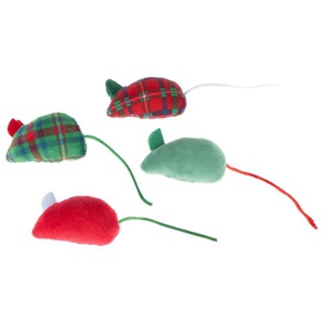 TIAKI Weihnachtliches Katzenspielzeug-Set Mäuse Produktbild