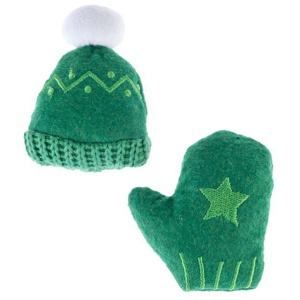 TIAKI Weihnachtliches Katzenspielzeugset Mütze & Handschuh Produktbild