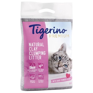 Tigerino Premium Katzenstreu - Babypuderduft Produktbild