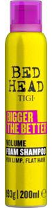 TIGI Bed Head Bigger the Better Foam Shampoo 200 ml produkt bild