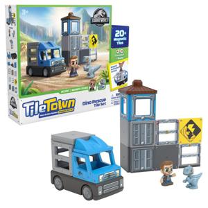 Tile Town Jurassic World Dino Räddning Magnetiskt byggset 22-delar produkt bild