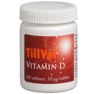 TillVal Vitamin D Tabletter 100 st produkt bild