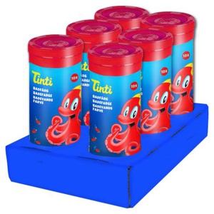 Tinti Badfärg Röd Tub Tabletter/Rör 10 st produkt bild