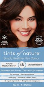 Tints of Nature Natural Medium Brown 4N, 130ml produkt bild