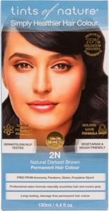 Tints of Nature Hårfarve 2N Darkest Brown - 130 ml. produktbillede