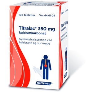Titralac 350 mg tabletter 100 stk produktbilde