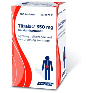 Titralac tabletter 350 mg 200 stk produktbilde