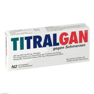 Titralgan® gegen Schmerzen, 20 St Tabletten Produktbild