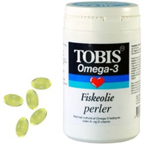 Tobis Fiskeolie omega 3 perler 500 mg 200 kaps. produktbillede