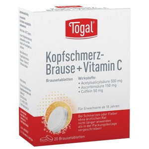 TOGAL Kopfschmerz-Brause + Vit.C Brausetabletten Produktbild