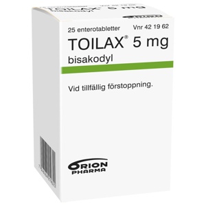 Toilax, enterotablett 5 mg, 25 st produkt bild