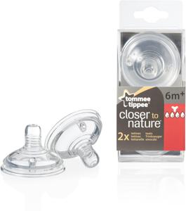 TOMMEE TIPPEE Natural Start napp för tjockt/rysligt bröstmjölk EASI-VENT med steriliseringsfunktion 2 st. 42214277 produkt bild