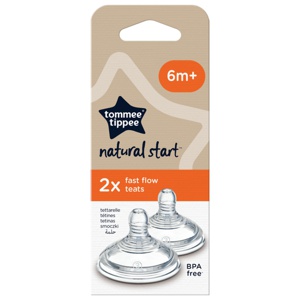 Tommee Tippee Flaskesut Natural Start Hurtig Flow 2 stk produktbillede