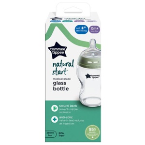 Tommee Tippee Natural Start Nappflaska Glas 250 ml produkt bild
