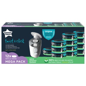 Tommee Tippee Sangenic Twist & Click Blee Poser 12 stk. produktbillede